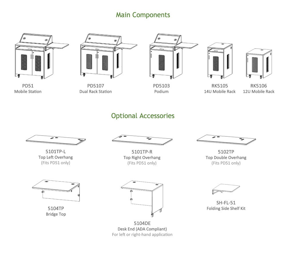 PD51 Series Components & Accessories